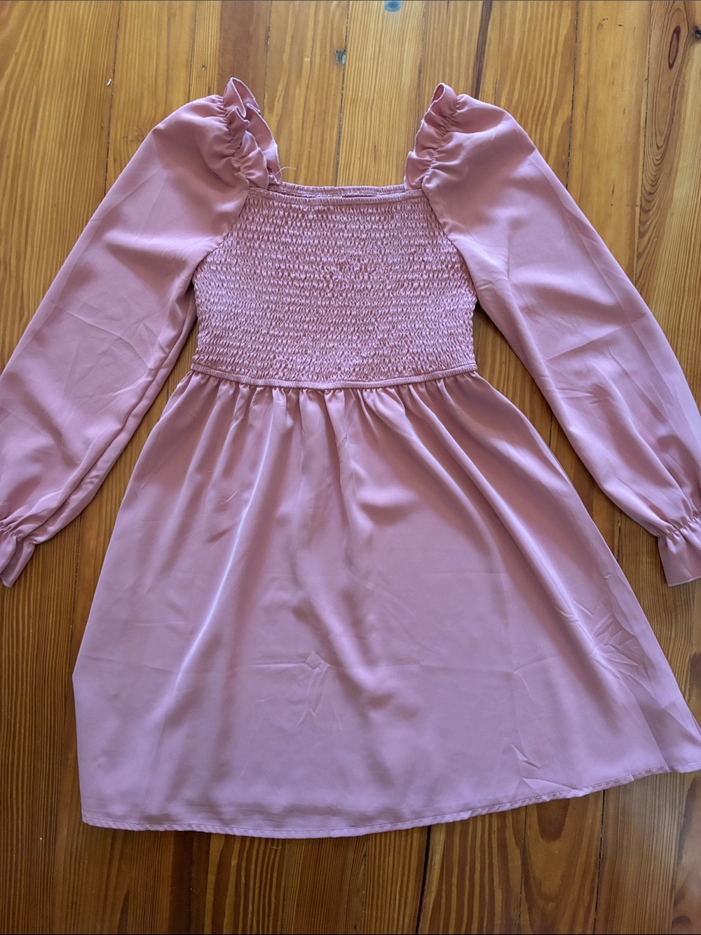 Amazon Girls' Pink  Long Sleeve Dress - Size XS